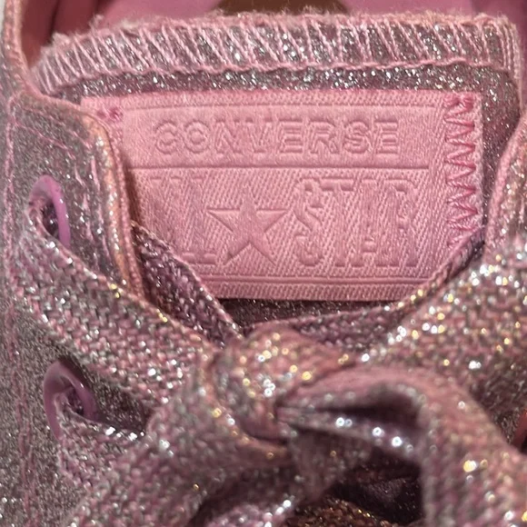 Converse Chuck Taylor All Star Low Pink Glitter Size 8 sneakers new - Picture 12 of 14